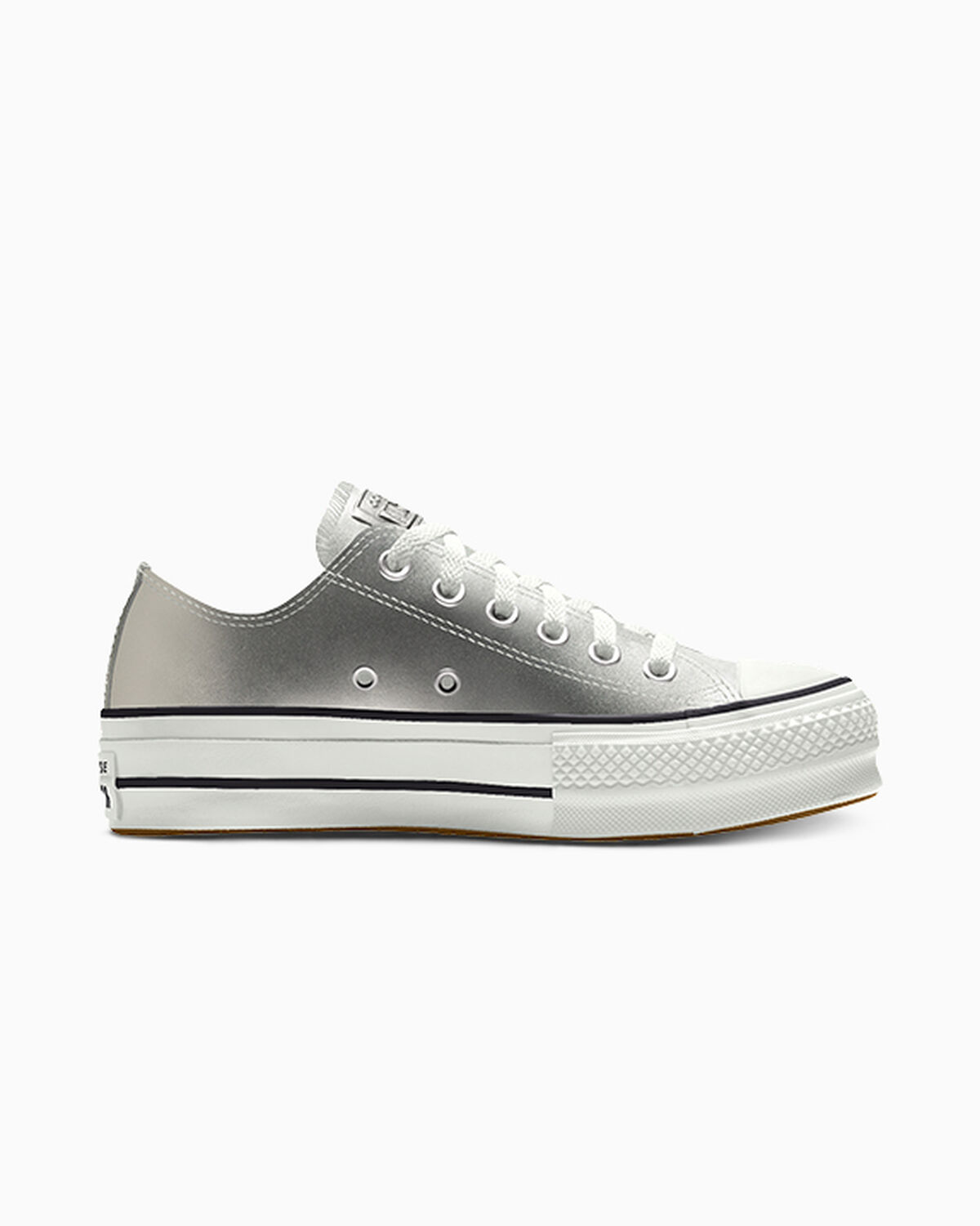 Custom Chuck Taylor All Star Lift Platform Leather By You - 173159CSP24_silver_CO