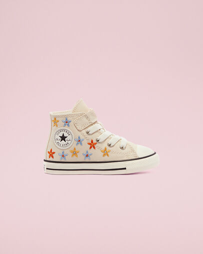 Spring Flowers Easy-On EVA Platform Chuck Taylor All Star Marfil natural/Multicolor/Negro, Outer Side View