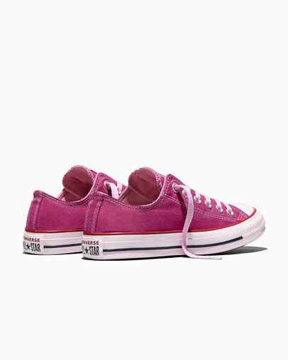 Chuck Taylor All Star Dip Dye Wide Width Sporty Berry Dyed, Heel View