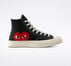 Converse x Comme des Garçons PLAY Chuck 70 Black/White/High Risk Red