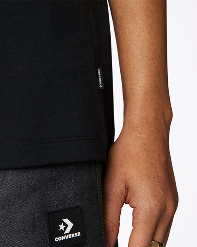 Nature Party Grafik-T-Shirt Converse Black, Detail View