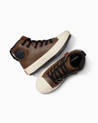 Chuck Taylor All Star Berkshire Boot High Grounded/Black/Light Dune, Angled View