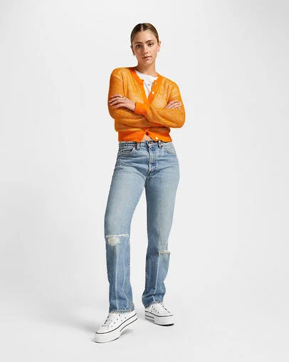 Chuck Taylor All Star Lift Platform Canvas White/Black/White, On Foot Shot 1