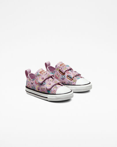 Chuck Taylor All Star Easy-On Owls Rosa &aacute;rtico claro/Sol suave, Angled View