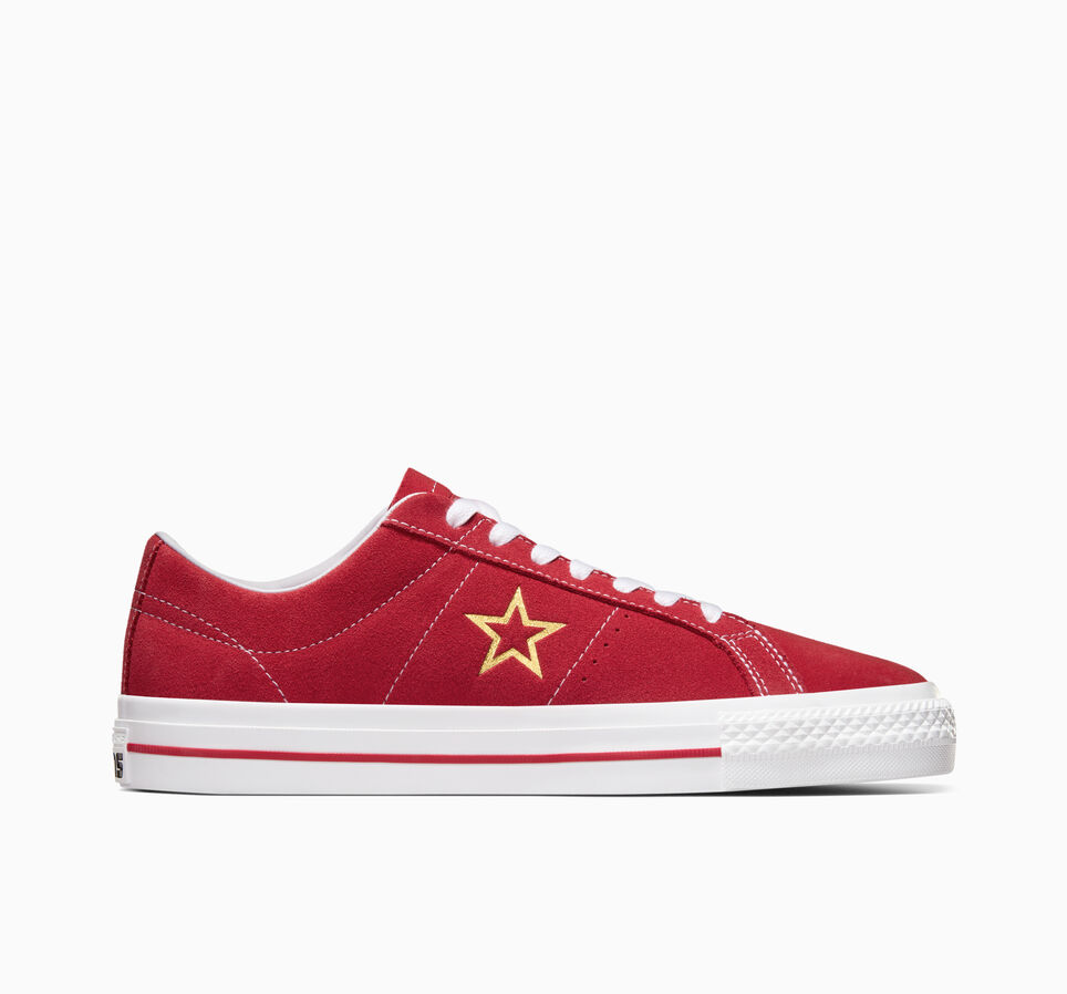 Converse One Star Pro Suede Varsity Red/ White/ Gold - A06646C
