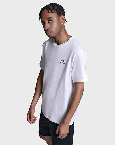 Star Chevron T-Shirt White, Full Body View