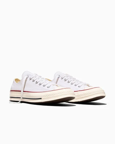 Chuck 70 Canvas White/Garnet/Egret, Top and Side View