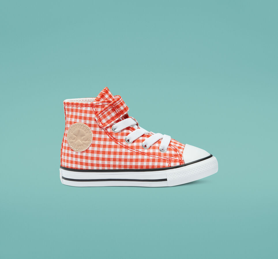 Chuck Taylor All Star Easy-On Gingham Bright Poppy/White/Black