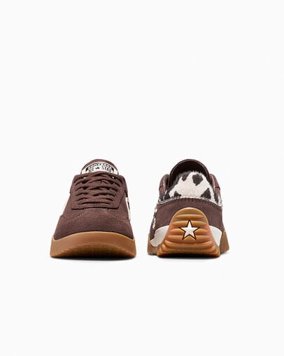 Run Star Trainer Pony Hair Totally Fudged/Egret/Gum Honey, Heel View