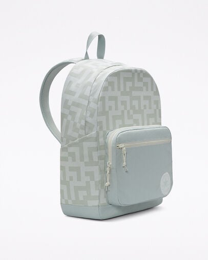 Patterned GO 2 Backpack Light Silver/Egret, 3/4 View