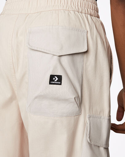 Pantalon cargo tiss&eacute; Sable d&eacute;sert