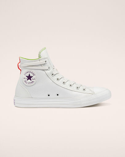 Court Daze Chuck Taylor All Star Blanc vintage/Wasabi vif, Outer Side View