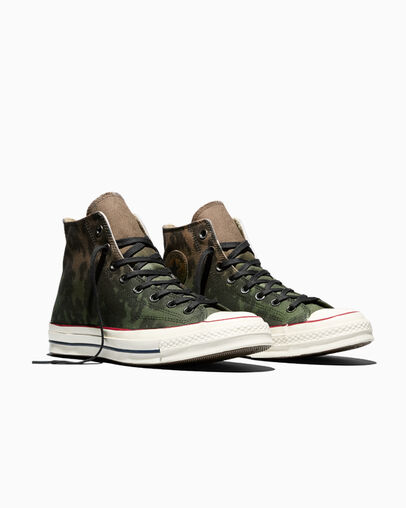 Chuck 70 Limited Edition Animal Print Graphic Brown Green, Top and Side View