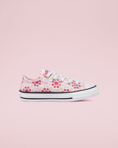 Canvas Broderie Chuck Taylor All Star Blanc/Rose/Noir, Outer Side View