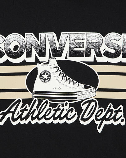 Chest Stripe Graphic Hoodie 2-Piece Set Black/Egret, Full Body View