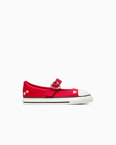 Chuck Taylor All Star Dainty Mary Jane Valentine's Day Easy On Red/Lt Jellyfish Jitter, Outer Side View