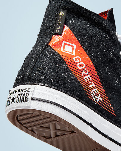 Chuck Taylor All Star GORE-TEX&reg; Cold Fusion Black/Bold Mandarin/White, Detail Angle View
