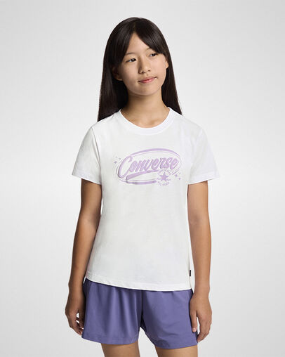 Puff Wordmark Short Sleeve T-Shirt White, Front View