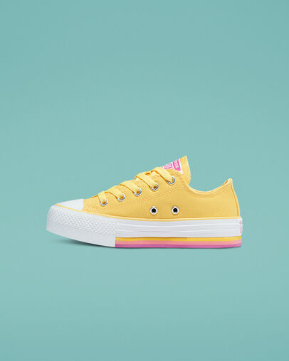 Multicolor sole EVA Platform Chuck Taylor All Star Pulso c&iacute;trico/Blanco, Inner Side View