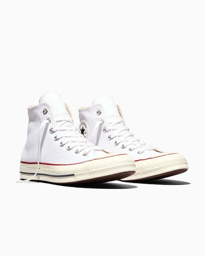 Chuck 70 Canvas White/Garnet/Egret, Top and Side View