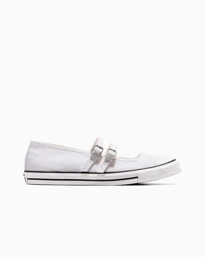 Chuck Taylor All Star Dainty Mary Jane White/Egret/White, Outer Side View