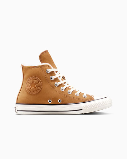 Chuck Taylor All Star Cozy Suede Gingersnap/Egret/Egret, Outer Side View