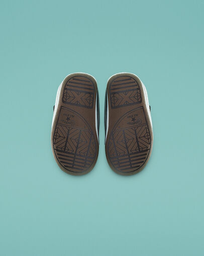 Archive Flames Chuck Taylor All Star Cribster Noir/Jaune vif/Rouge &eacute;mail, Outsole View