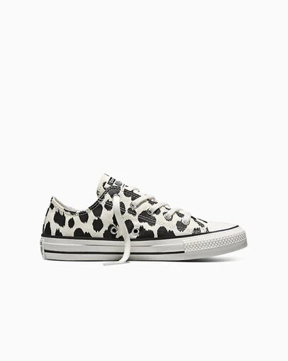 Chuck Taylor All Star Cow Egret/Black/Vintage White, Outer Side View