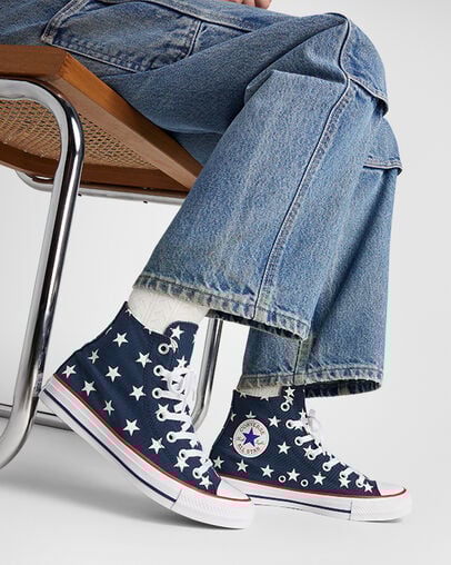 Chuck Taylor All Star Archive Stars Navy/White/Red, Reflective View