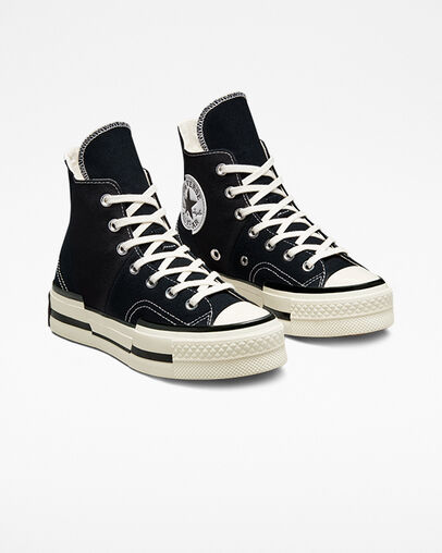 Chuck 70 Plus Negro/Garza/Negro, Angled View