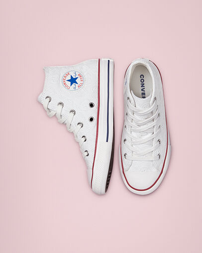 Love Ceremony Chuck Taylor All Star Blanc/Blanc vintage/Multicolore, Top and Side View