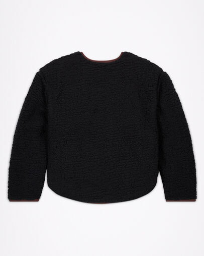 Reversible Sherpa Jacket Converse Black Multi, Detail View