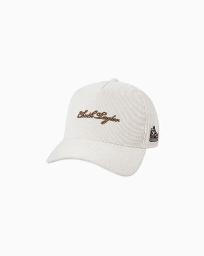 Corduroy Chuck Strapback Hat Egret, Front View