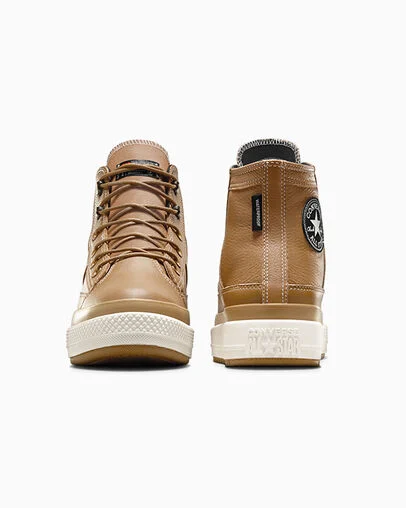 Chuck Taylor All Star Equip Waterproof Amanite brun clair/Amanite brun clair, Heel View