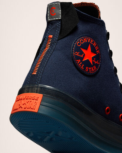 Chuck Taylor All Star CX Canvas and Polyester Midnight Navy/Black/Wild Mango, Detail Angle View