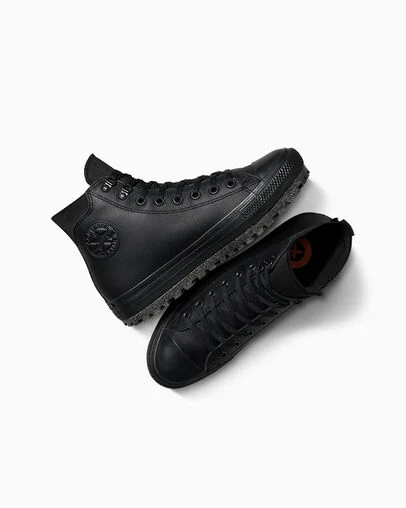 Chuck Taylor All Star City Trek Waterproof Boot Black/Blackblack, Angled View