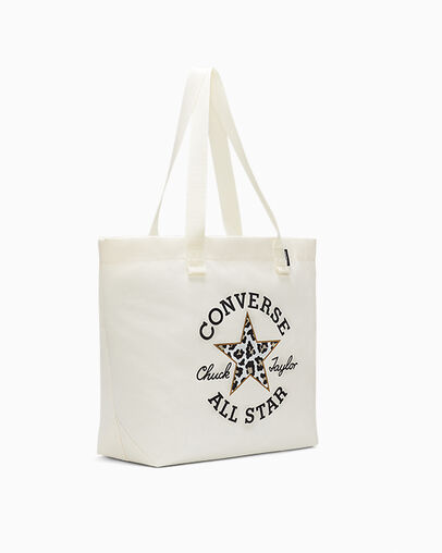 Chuck Taylor Patch Leopard Tote Converse Egret, Back View