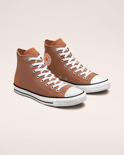 Chuck Taylor All Star Stitched Mineral Clay/White, Angled View