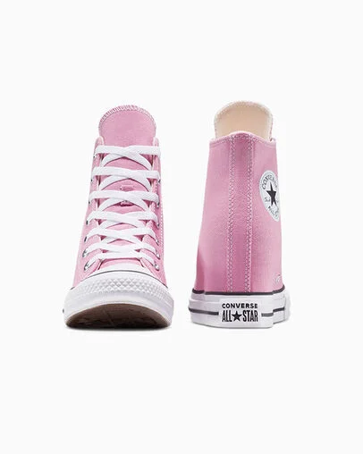 Chuck Taylor All Star Wedge Platform Cliffside Rose/White/Black, Heel View