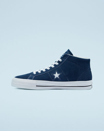 CONS One Star Pro Mid - Ben Raemers Foundation Navy/White/Black, Inner Side View