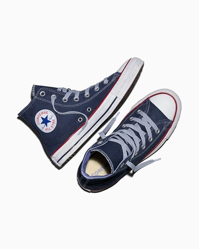 Chuck Taylor All Star Dip Dye Wide Width Ensign Blue Dyed, Angled View