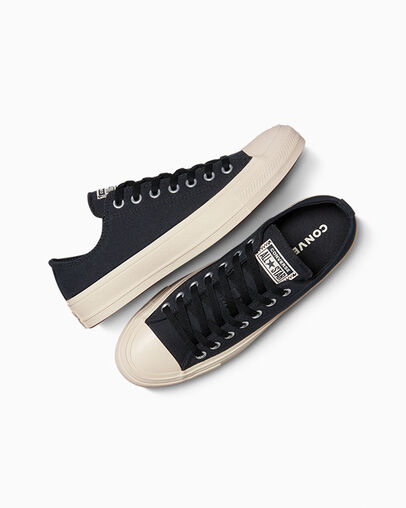 Chuck Taylor All Star Heavyweight Canvas Black/Black/Natural Ivory, Angled View