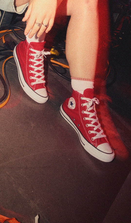 Red High Top Chuck Taylor All Star Shoes