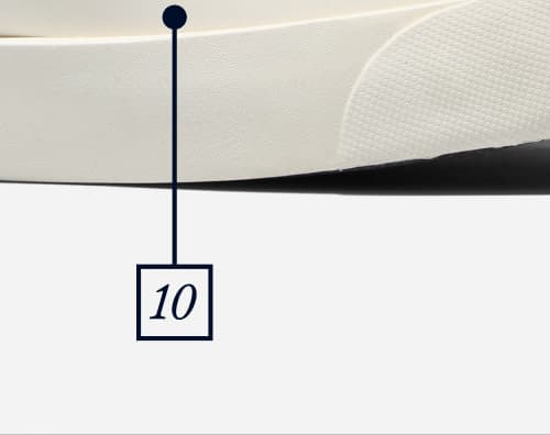 Click eleven to learn more about the midsole tape