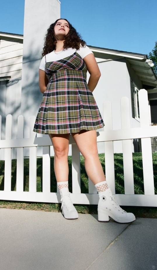 Converse Black and White Platforms