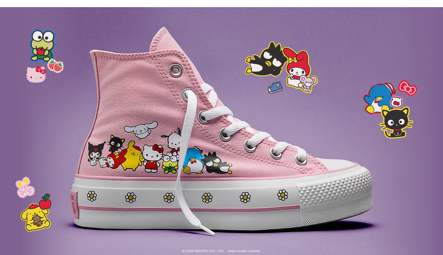 Hello Kitty and Friends Shoes Custom Platform Shoe close-up
