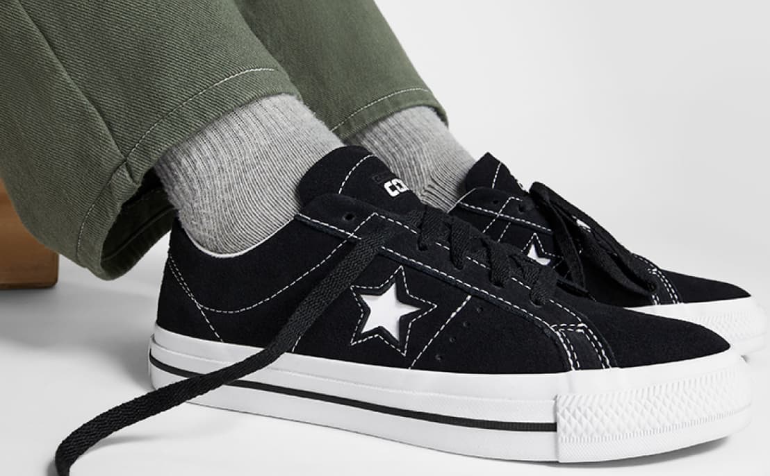 CONVERSE ONE STAR GF ブラック/ホワイト 6 USA Converse One Star Shoes. Converse.com. Converse.com