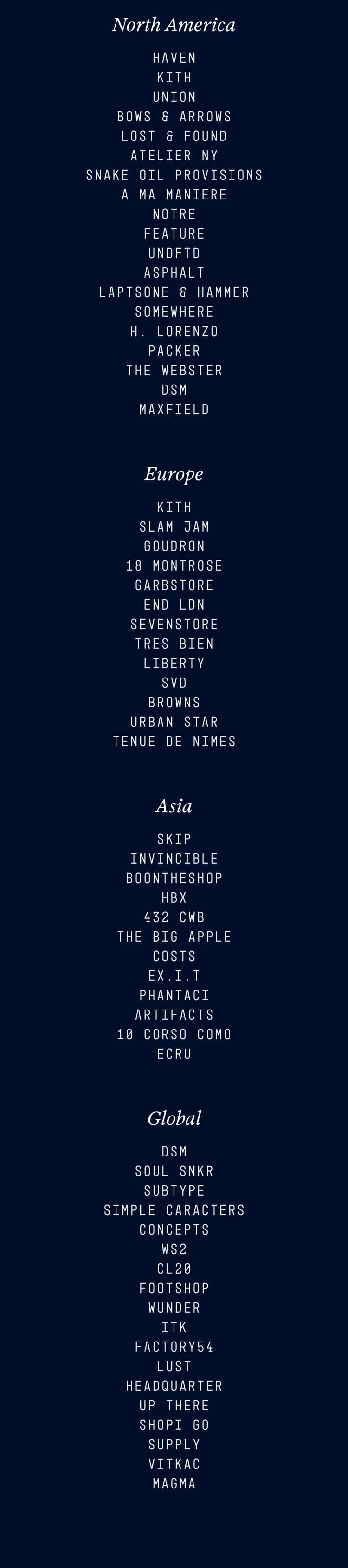 Retail List