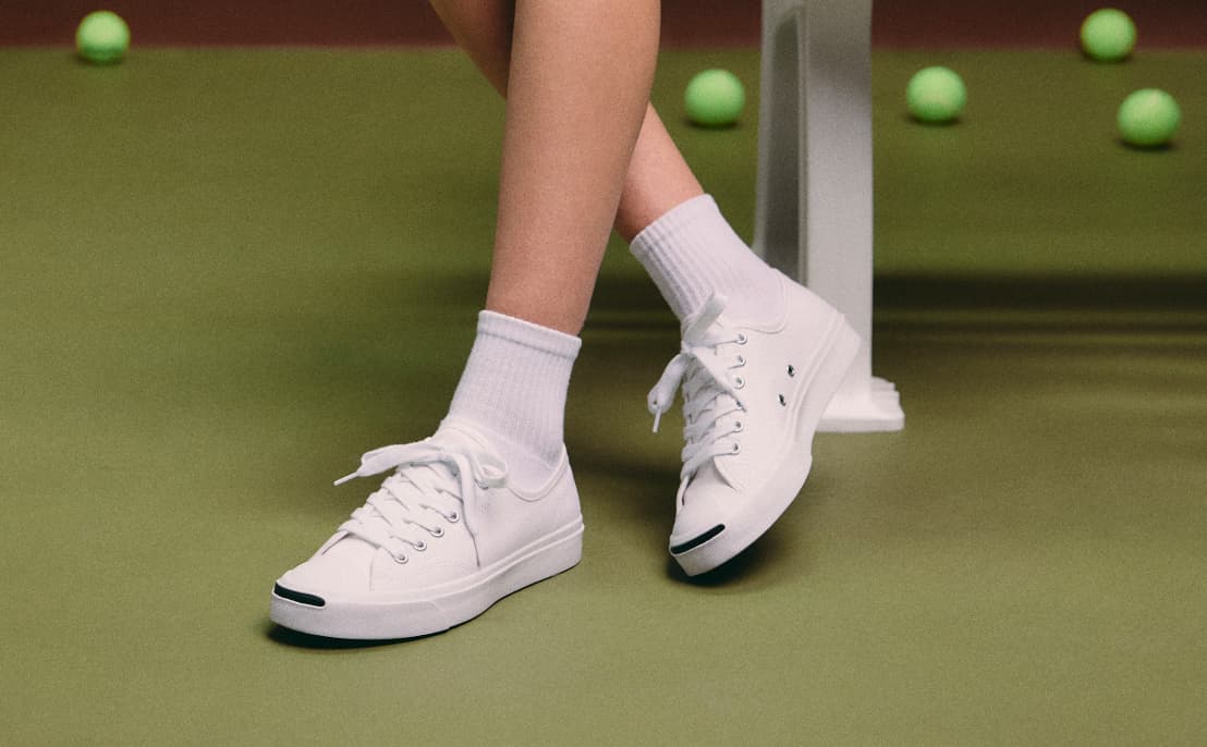 USA製 CONVERSE JACK PURCELL CANVAS WHITE Vintage 70s Men's Size 11 Converse Jack Purcell White Canvas Chuck