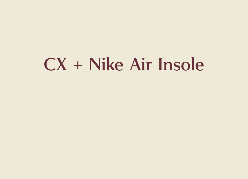 CX + Nike Air Insole
